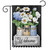 Briarwood Lane Crated Mason Jars with colorful flowers and bow on a welcome garden flag display.