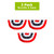 Briarwood Lane large patriotic bunting flags with applique, 36" x 18", set of 3 banners.