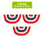 Briarwood Lane Patriotic Bunting 48" x 24" USA american flag decorations set of 3.