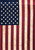 Tea Stained American Flag 12.5"x18" + 3-Piece Wrought Iron Garden Flag Stand Set