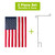 Briarwood Lane Embroidered American Garden Flag 12.5"x18" with 3-piece stand, holiday garden flag set giftset.