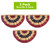 Tea Stained Patriotic Bunting USA 72" x 36" (Set of 3)