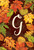 Fall Leaves Monogram Letter G Garden Flag