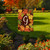 Fall Leaves Monogram Letter G Garden Flag