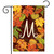 Fall Leaves Monogram Letter M Garden Flag