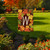 Briarwood Lane Fall Leaves Monogram Letter W colorful garden flag with vibrant autumn foliage design.