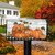 Briarwood Lane Happy Fall Y'all rustic mailbox cover with colorful pumpkins and autumn gourds design.