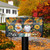 Briarwood Lane Fall Gnomes Humor large mailbox cover with magnetic, patterned, colorful gnomes and pumpkins.