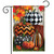 Briarwood Lane garden flag with colorful, cheery pumpkins and gourds in stripes, dots, and checkers.