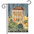 Briarwood Lane Autumn's Glow Lantern garden flag with rustic pumpkins and candles, colorful fall decorative display.