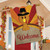 Turkey Thanksgiving Burlap House Flag