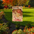 Briarwood Lane Gobble Turkey Thanksgiving Garden Flag with colorful, cheery design on a lawn display.