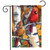 Briarwood Lane garden flag with colorful male and female cardinal pair on birch trees fall.