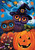 Briarwood Lane Happy Halloween Owls Garden Flag with jack-o-lantern, owls, and colorful autumn leaves design.