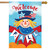 Patriotic Scarecrow Autumn House Flag