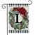 Winter Wreath Monogram Letter L Garden Flag