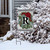 Winter Wreath Monogram Letter R Garden Flag