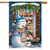 Christmas Window Snowman House Flag