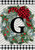 Winter Wreath Monogram Letter G Garden Flag