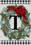 Winter Wreath Monogram Letter T Garden Flag