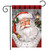 Briarwood Lane Checkered Santa Christmas Garden Flag with cheerful Santa face and festive holiday design.