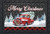 Briarwood Lane Merry Christmas doormat with red truck and snowy trees, festive holiday decor.