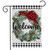 Briarwood Lane small Welcome garden flag with winter wreath, berries, spruce, and checkered bow decoration.