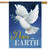 Peace on Earth Dove Christmas House Flag