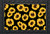 Briarwood Lane Sunflowers Summer Doormat, colorful yellow sunflowers on black background, decorative printed floormat.