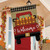 Briarwood Lane small printed house flag with colorful fall truck and welcome message on red background.