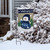 Happy Snowman Burlap Winter Garden Flag