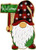 Holiday Gnome Burlap Christmas Garden Flag