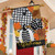 Fall Patterned Pumpkins Burlap House Flag