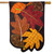 Fallen Leaves Applique Autumn House Flag