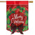 Merry Christmas Wreath Applique House Flag