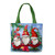 Briarwood Lane Winter Gnomes canvas tote bag with green handles, perfect for holiday or everyday carry.