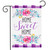 Briarwood Lane small printed garden flag with colorful spring floral design and "Home Sweet Home" text.