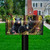 Briarwood Lane Black Bear Family Nature Mailbox Cover with three black bears and colorful flowers.