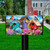 Briarwood Lane Colorful Birdhouses Spring Mailbox Cover with vibrant flowers and birds on colorful houses.