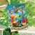 Briarwood Lane 5 O'Clock Cocktails Summer House Flag with colorful tropical cocktail design and umbrellas.