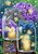 Briarwood Lane Fireflies Spring Garden Flag with colorful, cheery fireflies and springtime flowers design.