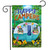 Briarwood Lane Spring Happy Campers small printed garden flag with colorful camper and bright flowers.