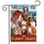 Briarwood Lane Funny Farm garden flag with colorful animals and festive summer decor on small printed fabric.