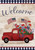 Briarwood Lane Stars and Stripes Truck Patriotic Garden Flag with American flags and red, white, blue flowers.