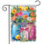 Briarwood Lane spring floral garden flag with colorful jars and flowers for porch and yard display.