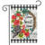 Briarwood Lane small printed garden flag with colorful geranium wreath and Home Sweet Home porch decor.