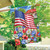 Briarwood Lane Americana Garden Summer House Flag with patriotic USA flag and colorful floral design.