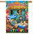 Briarwood Lane Summer Nuthouse Humor House Flag with colorful, cheery design for spring and summer.