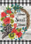Briarwood Lane small printed Geranium Wreath Summer House Flag with colorful flowers and cheery Home Sweet Home.