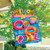 Briarwood Lane Welcome To The Pool small printed house flag with colorful pool floats and decorations.